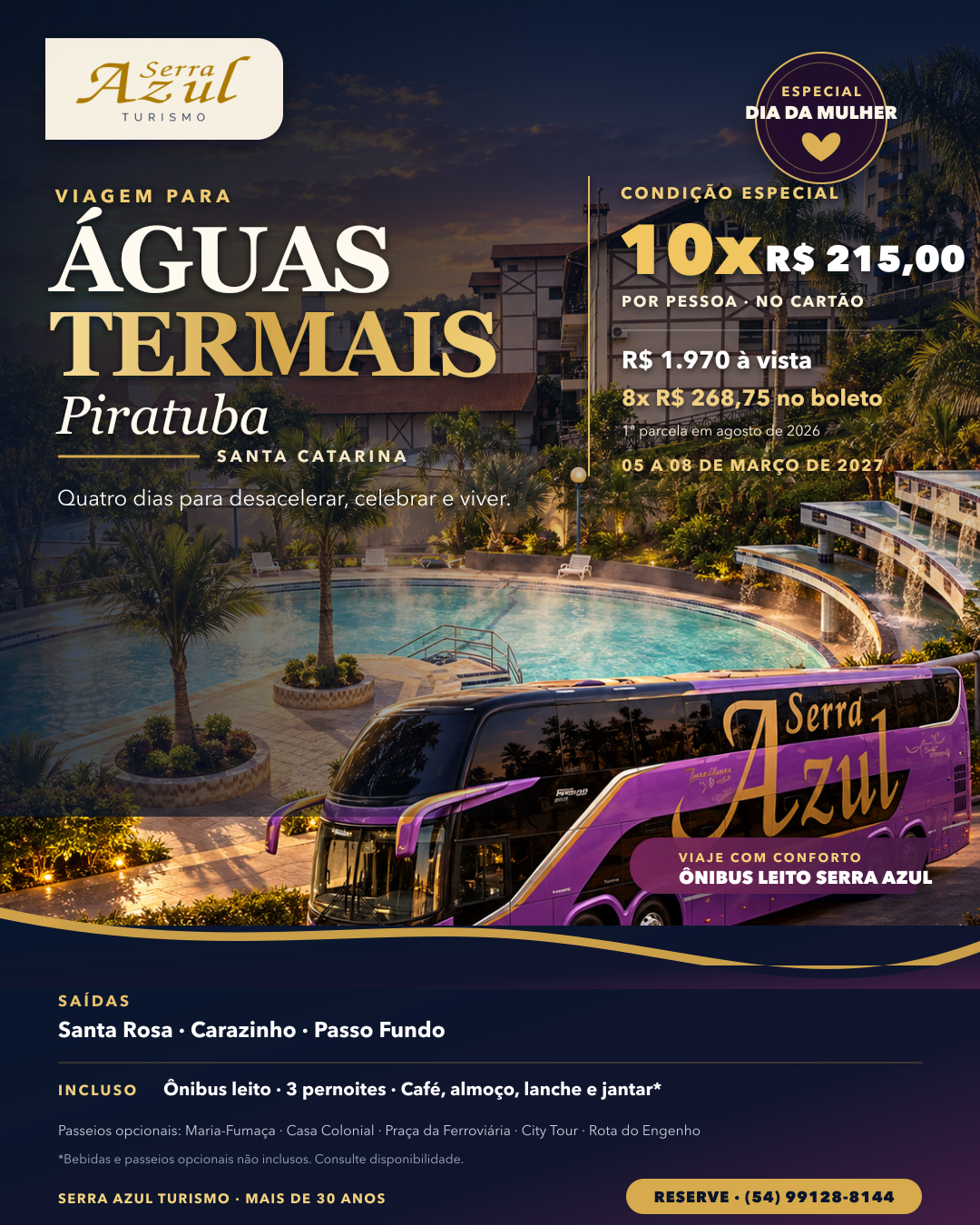 Cartaz da viagem Águas Termais de Piratuba